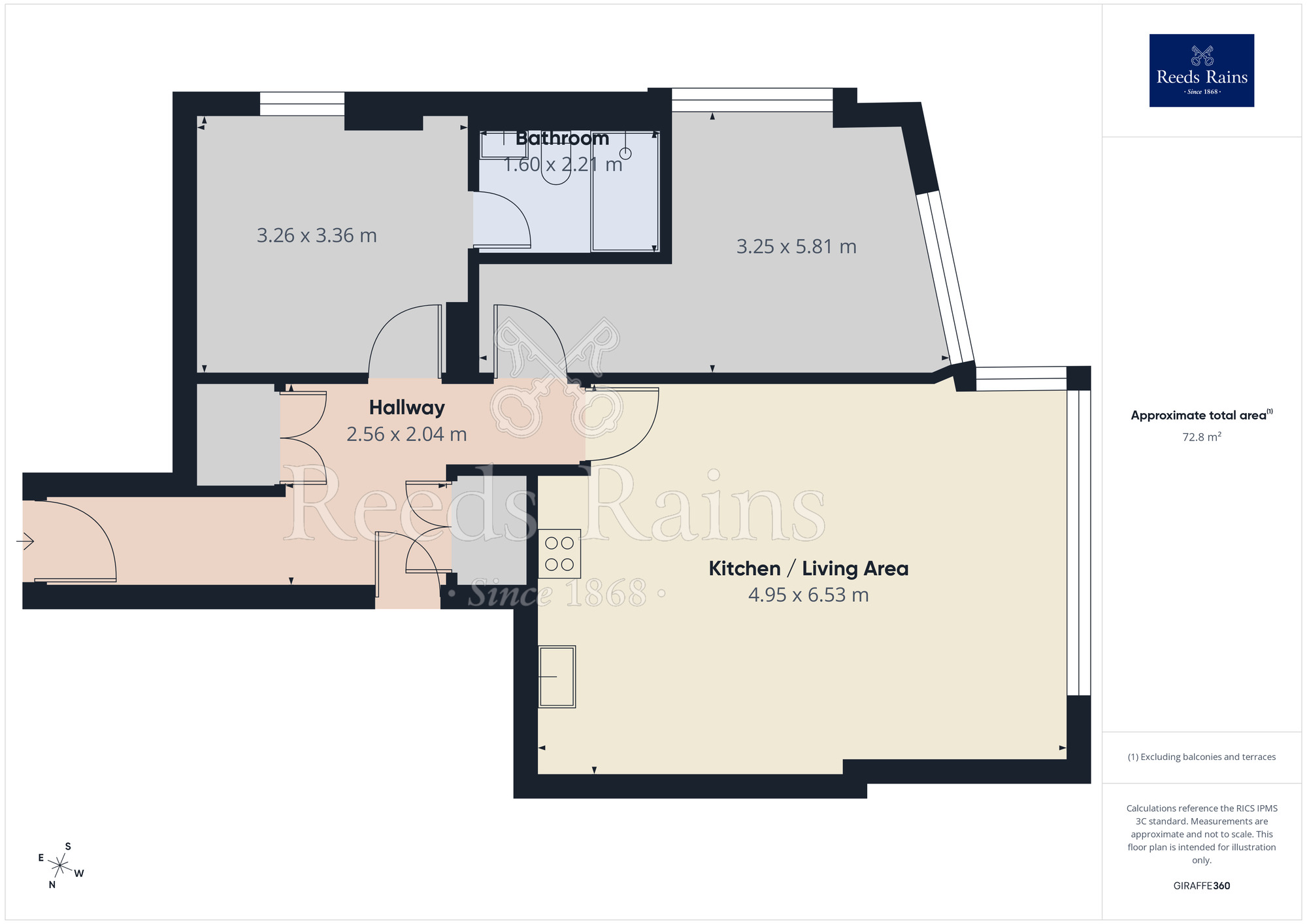 Floorplan of 2 bedroom Flat to rent, William Jessop Way, Liverpool, Merseyside, L3