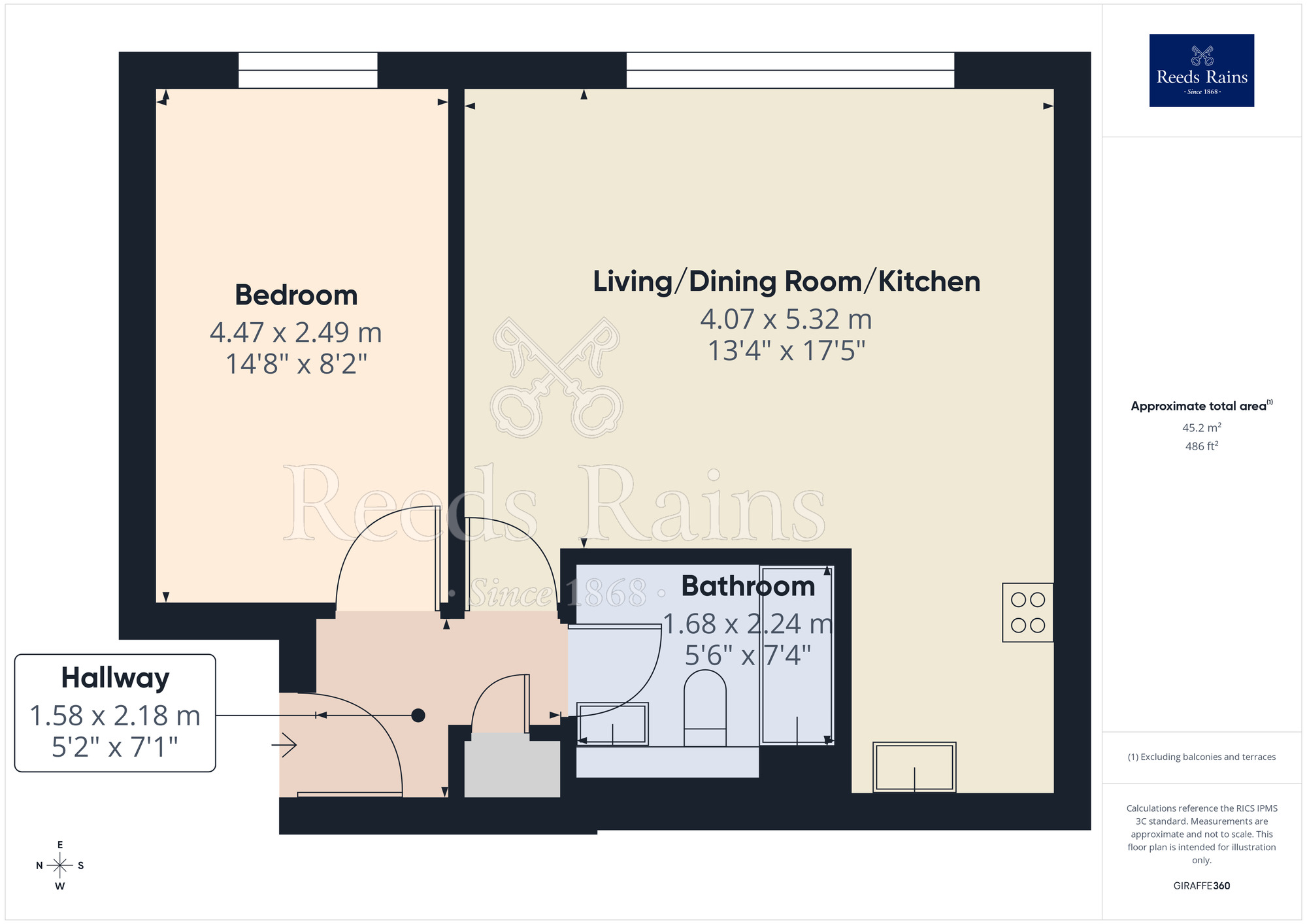 Floorplan of 1 bedroom Flat for sale, Gilmartin Grove, Liverpool, Merseyside, L6