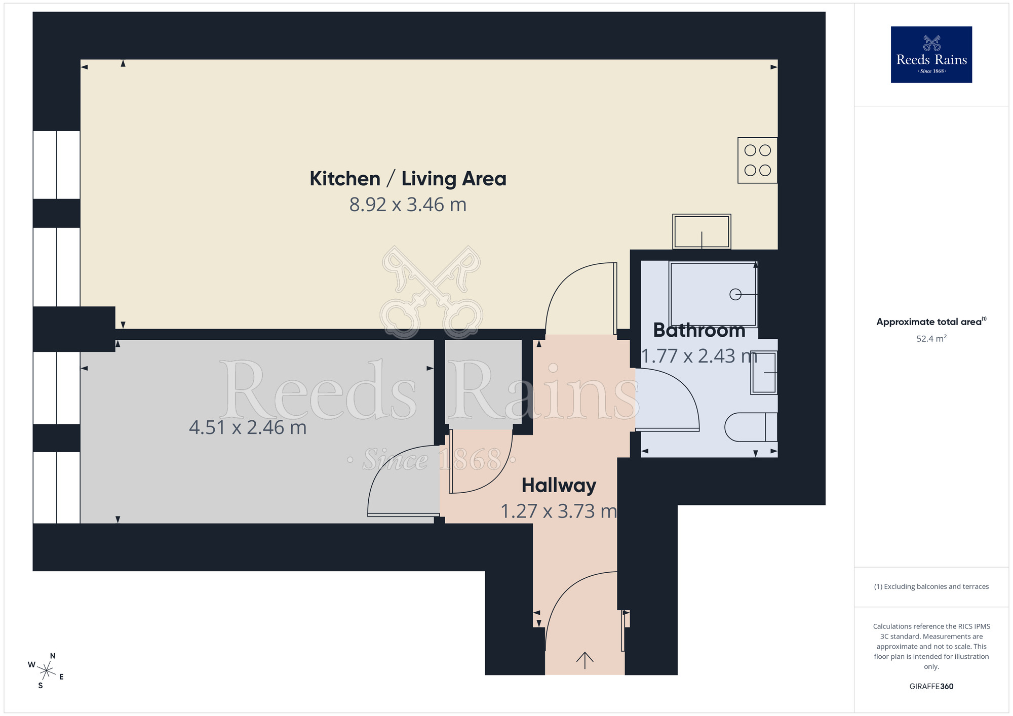 Floorplan of 1 bedroom Flat to rent, Rumford Street, Liverpool, Merseyside, L2