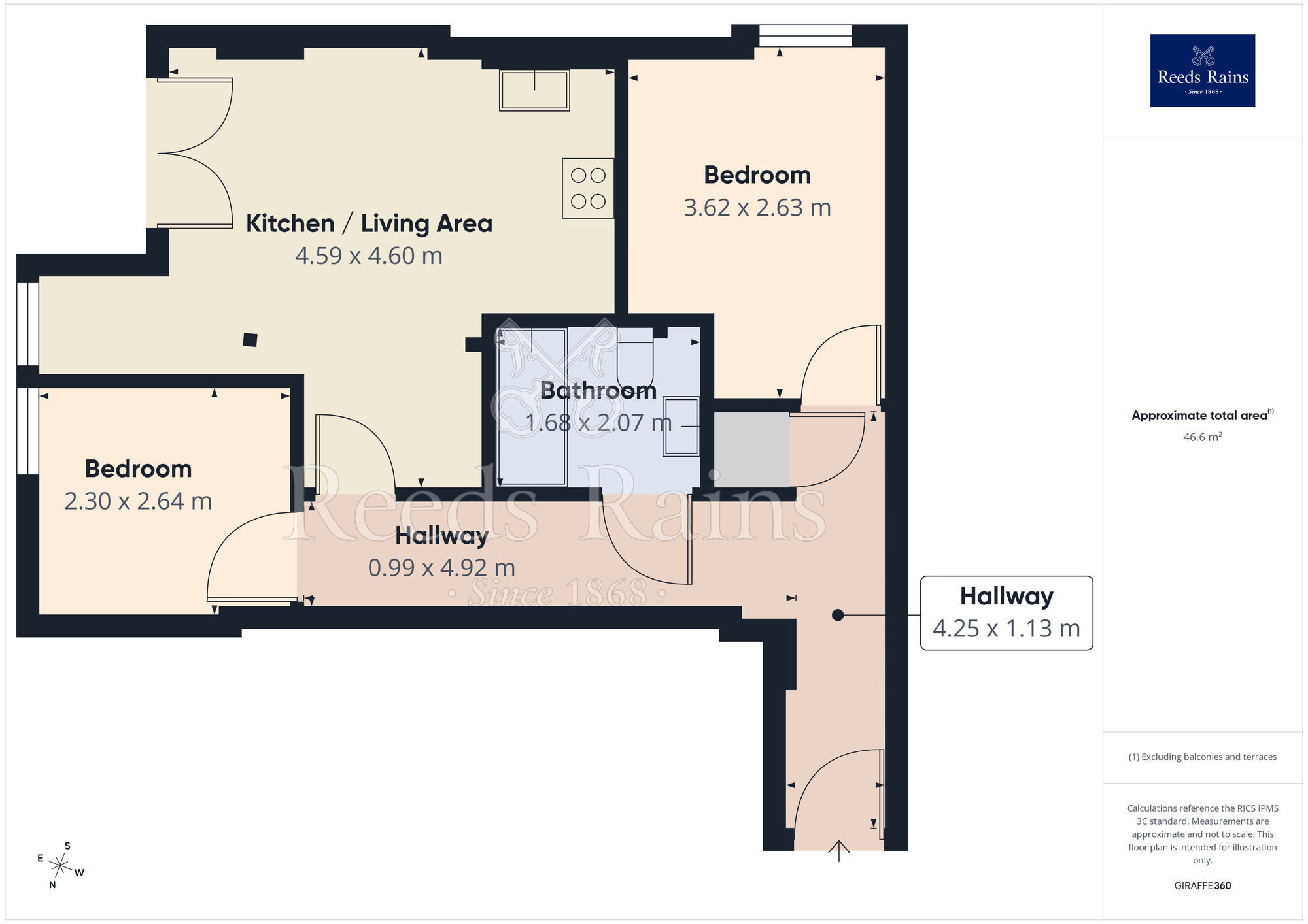 Floorplan of 2 bedroom Flat to rent, Crosshall Street, Liverpool, Merseyside, L1