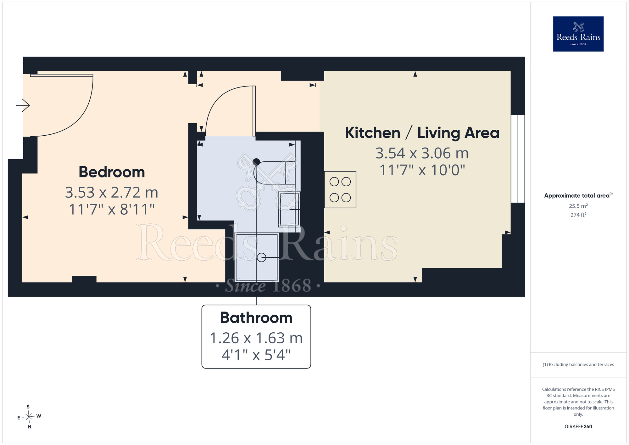 Floorplan of 1 bedroom Flat for sale, Leigh Street, Liverpool, Merseyside, L1