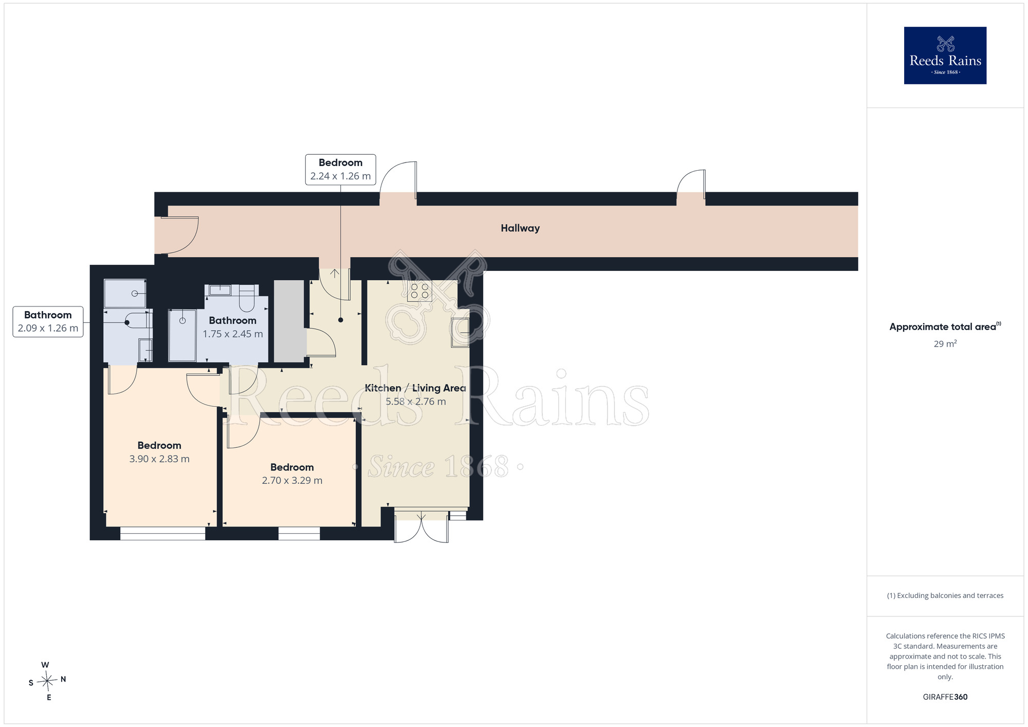 Floorplan of 2 bedroom Flat to rent, Brassey Street, Liverpool, L8