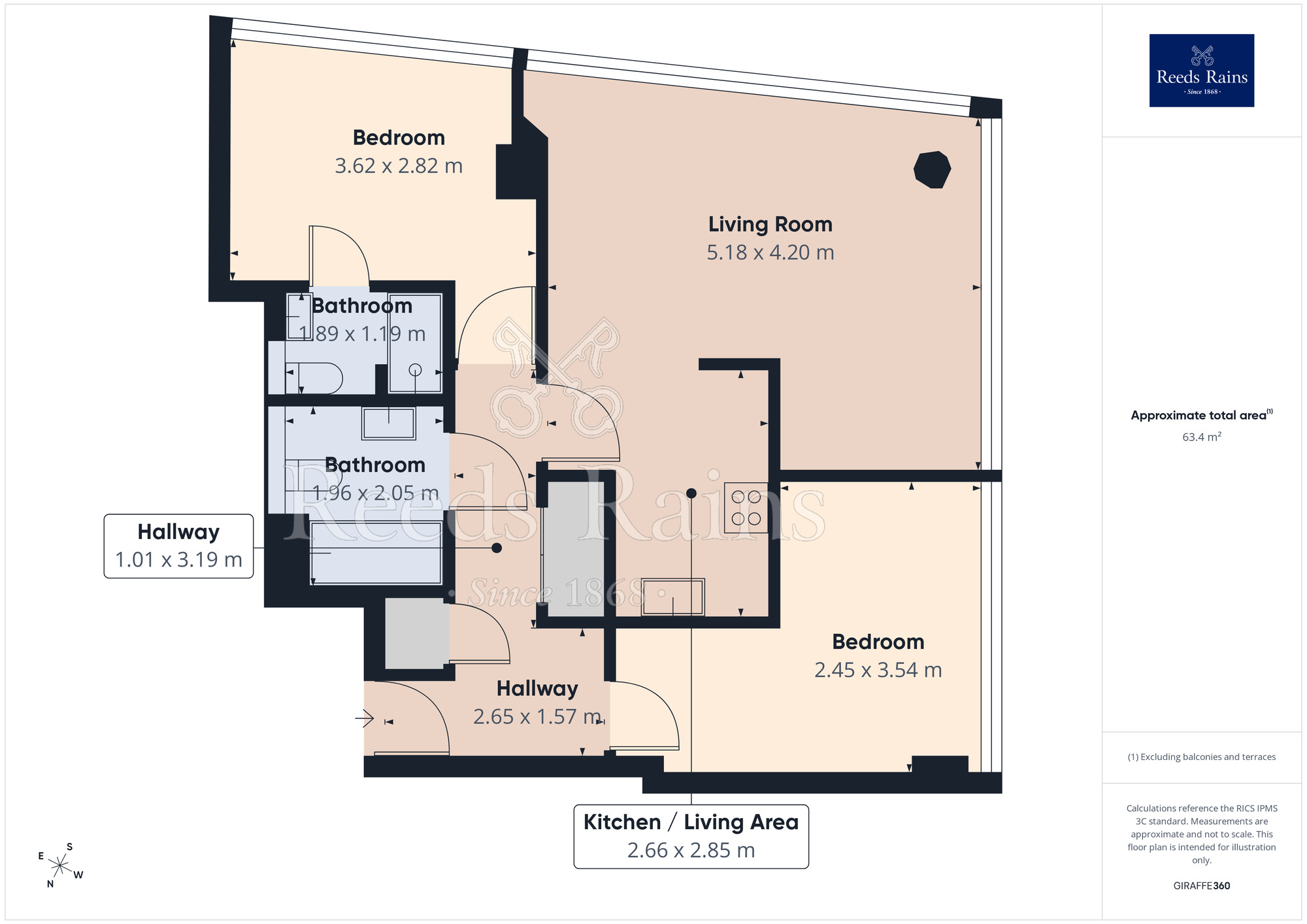 Floorplan of 2 bedroom Flat to rent, Strand Street, Liverpool, Merseyside, L1