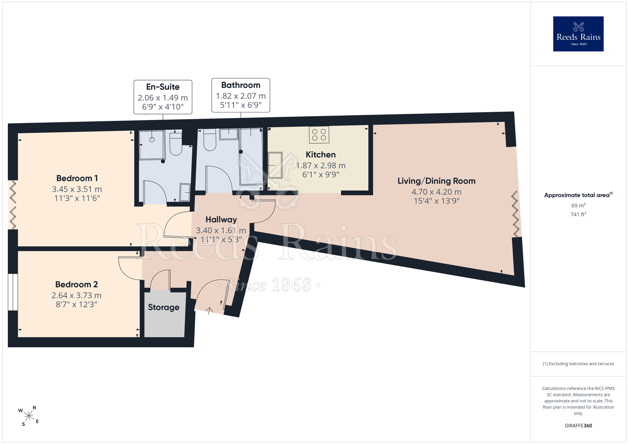 Floorplan of 2 bedroom Flat for sale, South Ferry Quay, Liverpool, Merseyside, L3