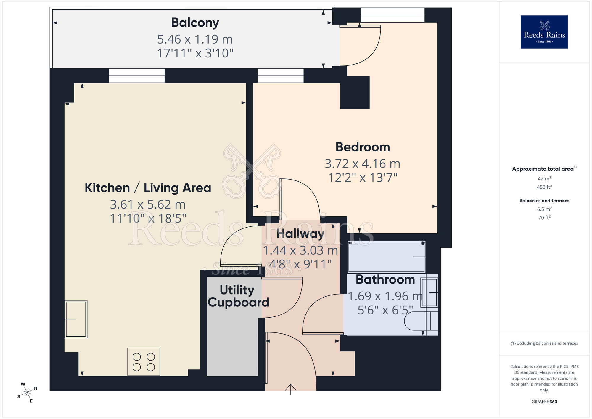 Floorplan of 1 bedroom Flat for sale, Jamaica Street, Liverpool, Merseyside, L1