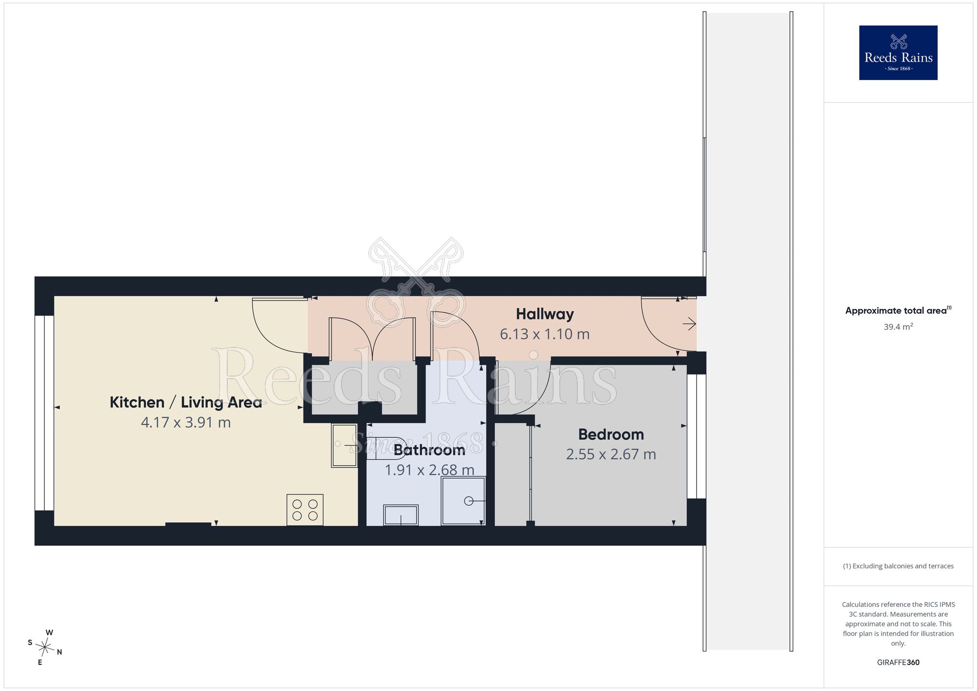 Floorplan of 1 bedroom Flat for sale, Mann Island, Liverpool, Merseyside, L3