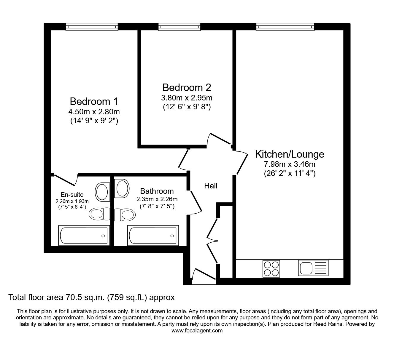 Floorplan of 2 bedroom Flat to rent, William Jessop Way, Liverpool, Merseyside, L3