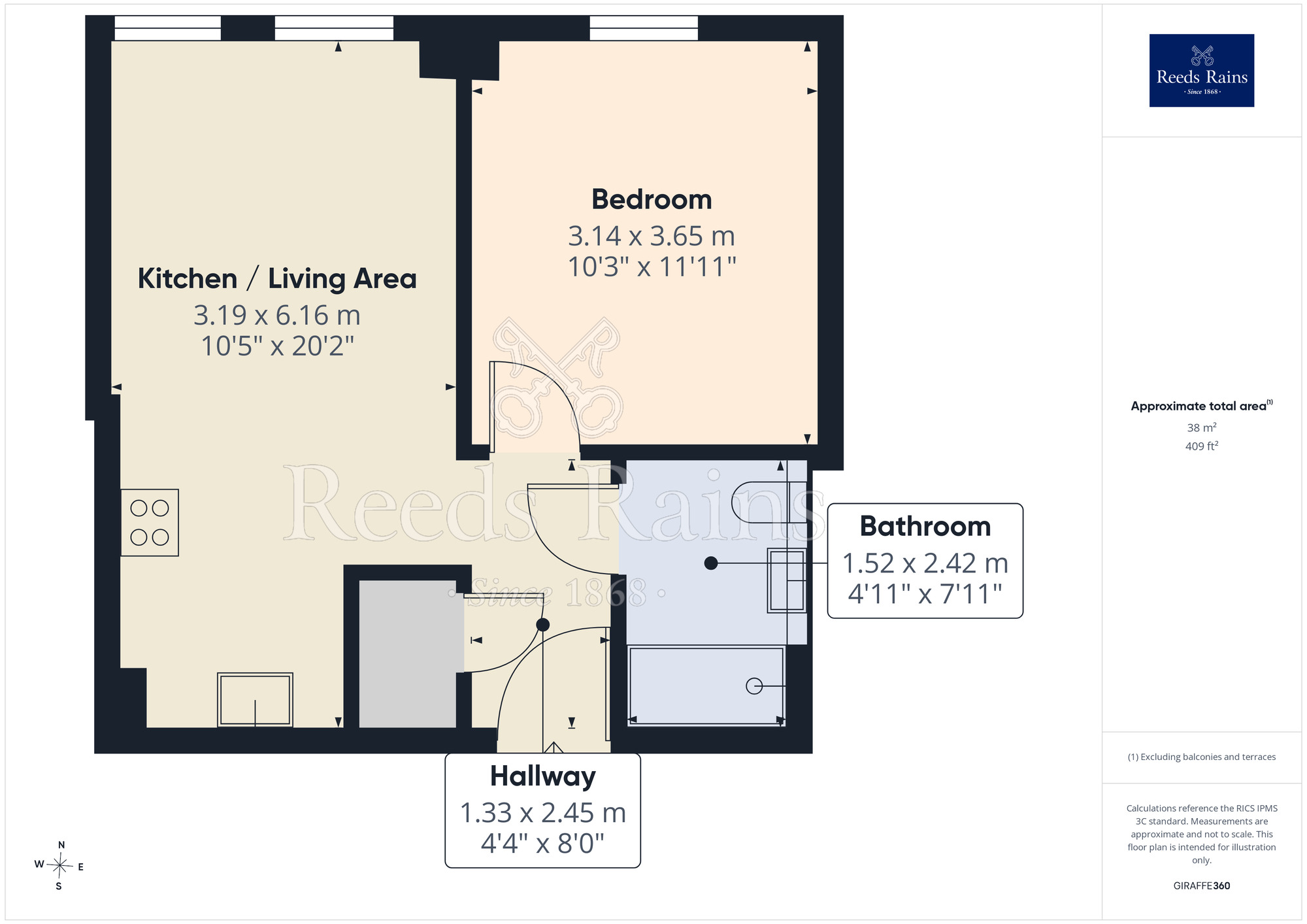 Floorplan of 1 bedroom Flat for sale, Brassey Street, Liverpool, Merseyside, L8