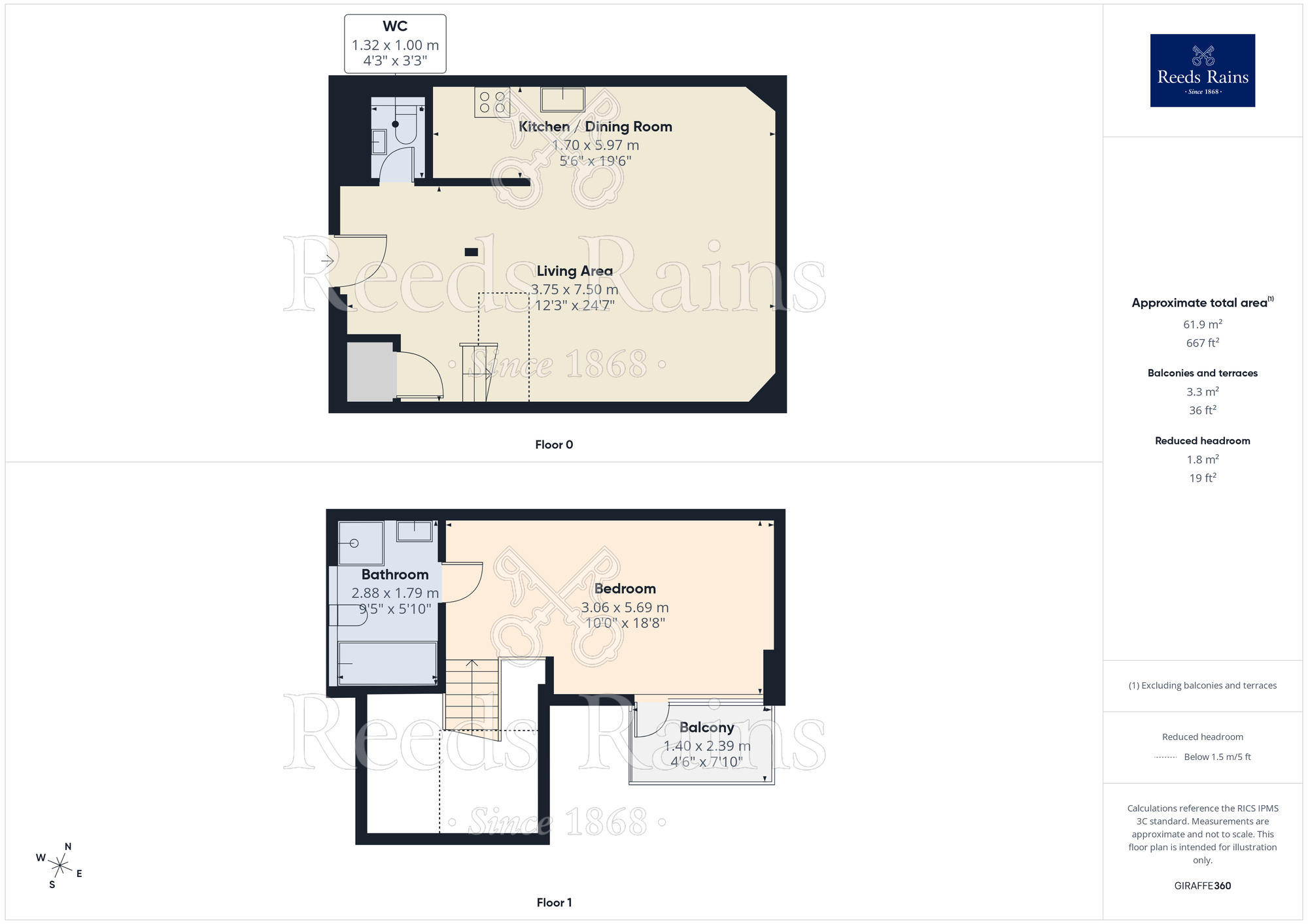 Floorplan of 1 bedroom Flat for sale, The Colonnades, Albert Dock, Liverpool, L3