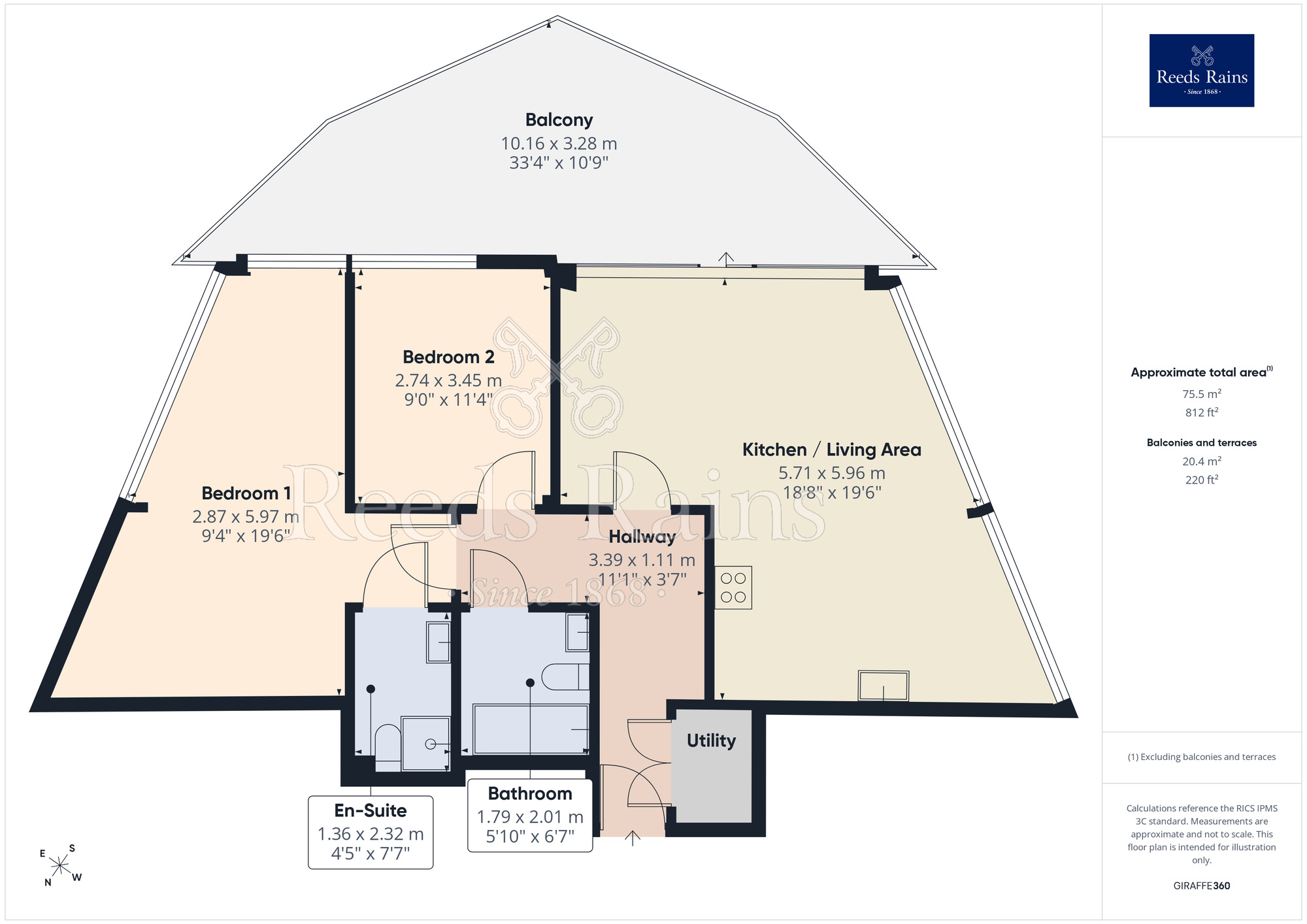 Floorplan of 2 bedroom Flat for sale, Hurst Street, Liverpool, Merseyside, L1