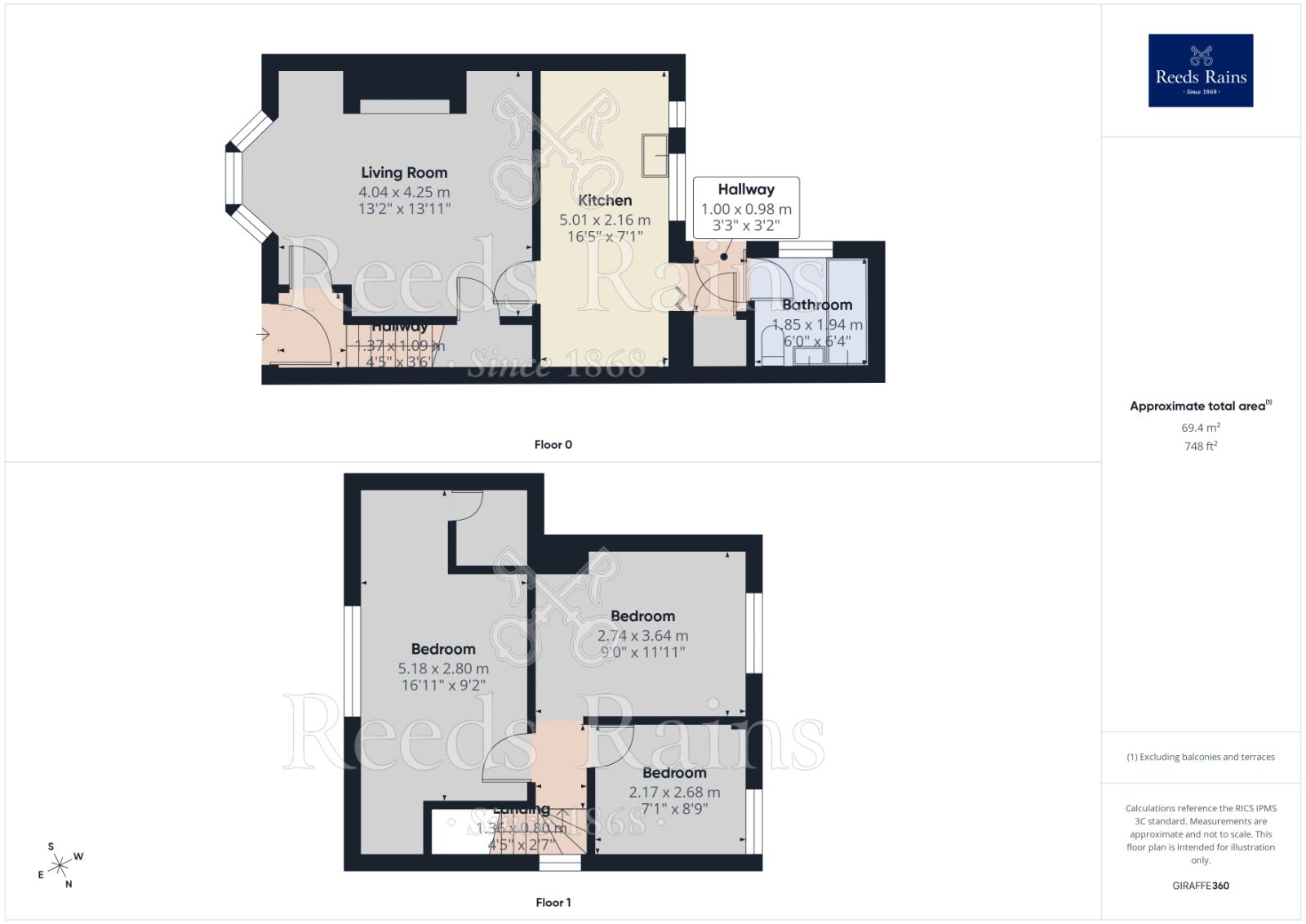Floorplan of 3 bedroom End Terrace House for sale, Grant Road, Liverpool, Merseyside, L14