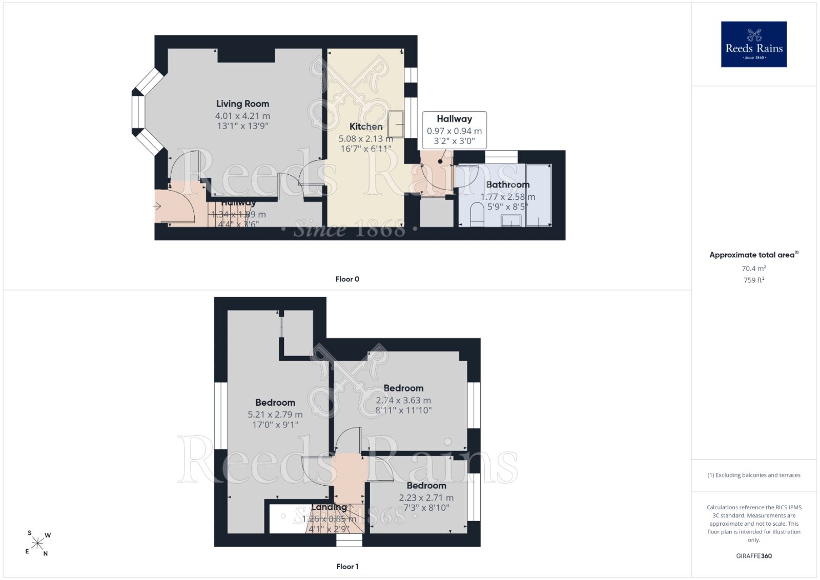 Floorplan of 3 bedroom End Terrace House for sale, Longreach Road, Liverpool, Merseyside, L14