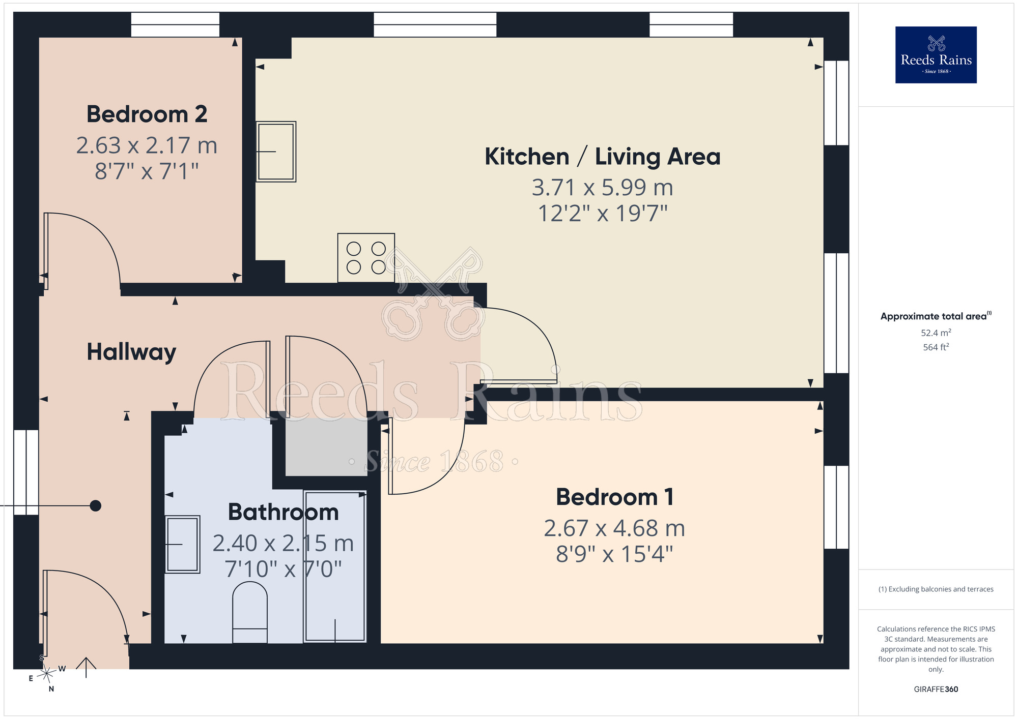 Floorplan of 2 bedroom Flat for sale, Arch View Crescent, Liverpool, Merseyside, L1