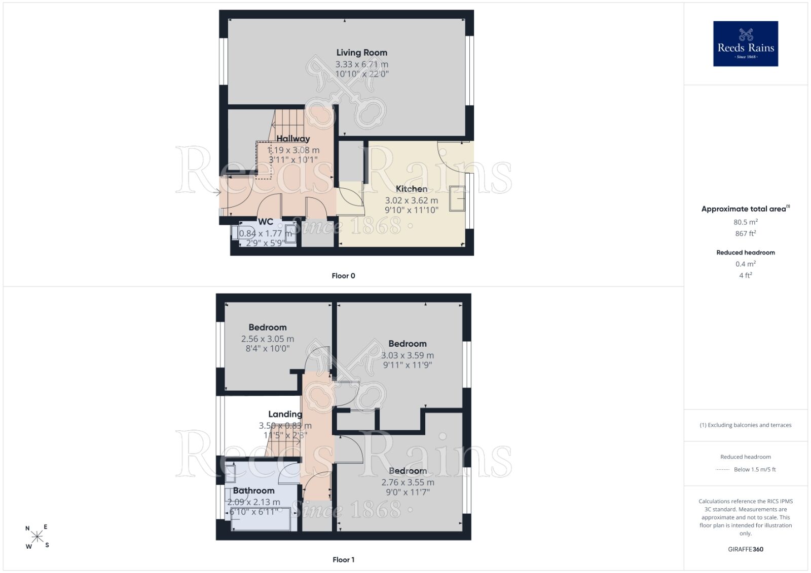 Floorplan of 3 bedroom Mid Terrace House for sale, Evergreen Close, Liverpool, Merseyside, L27