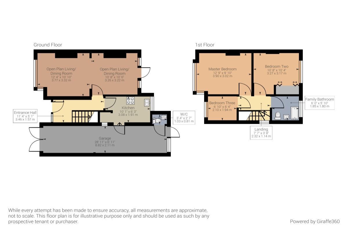 Floorplan of 3 bedroom Semi Detached House to rent, Summerton Road, Whitnash, Warwickshire, CV31
