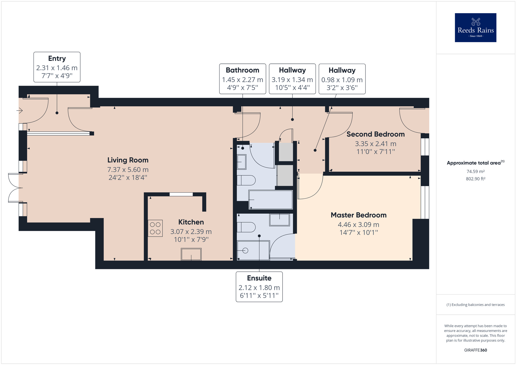 Floorplan of 2 bedroom  Flat for sale, Stoneleigh Road, Bubbenhall, Warwickshire, CV8