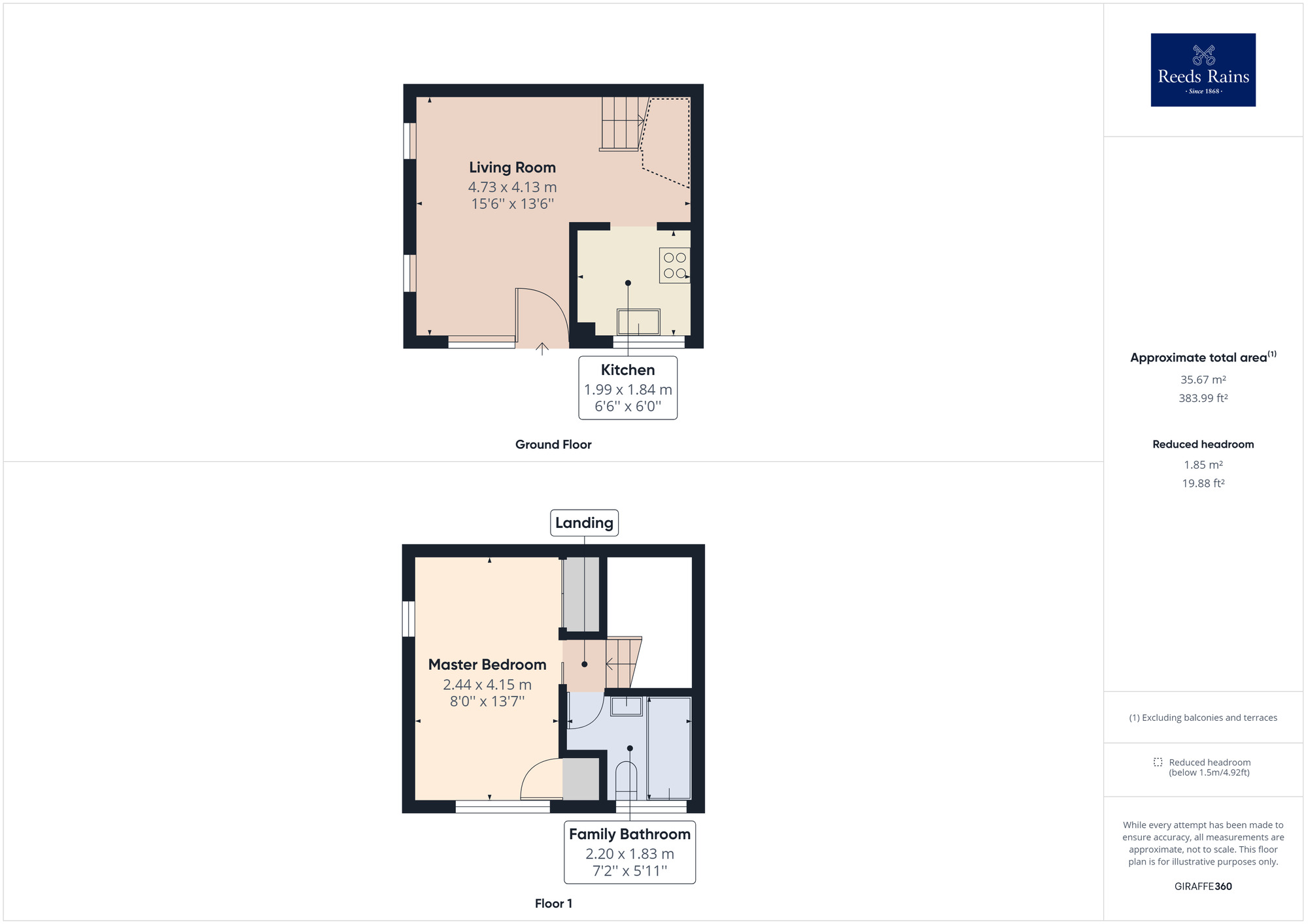 Floorplan of 1 bedroom Semi Detached House to rent, Ebourne Close, Kenilworth, Warwickshire, CV8