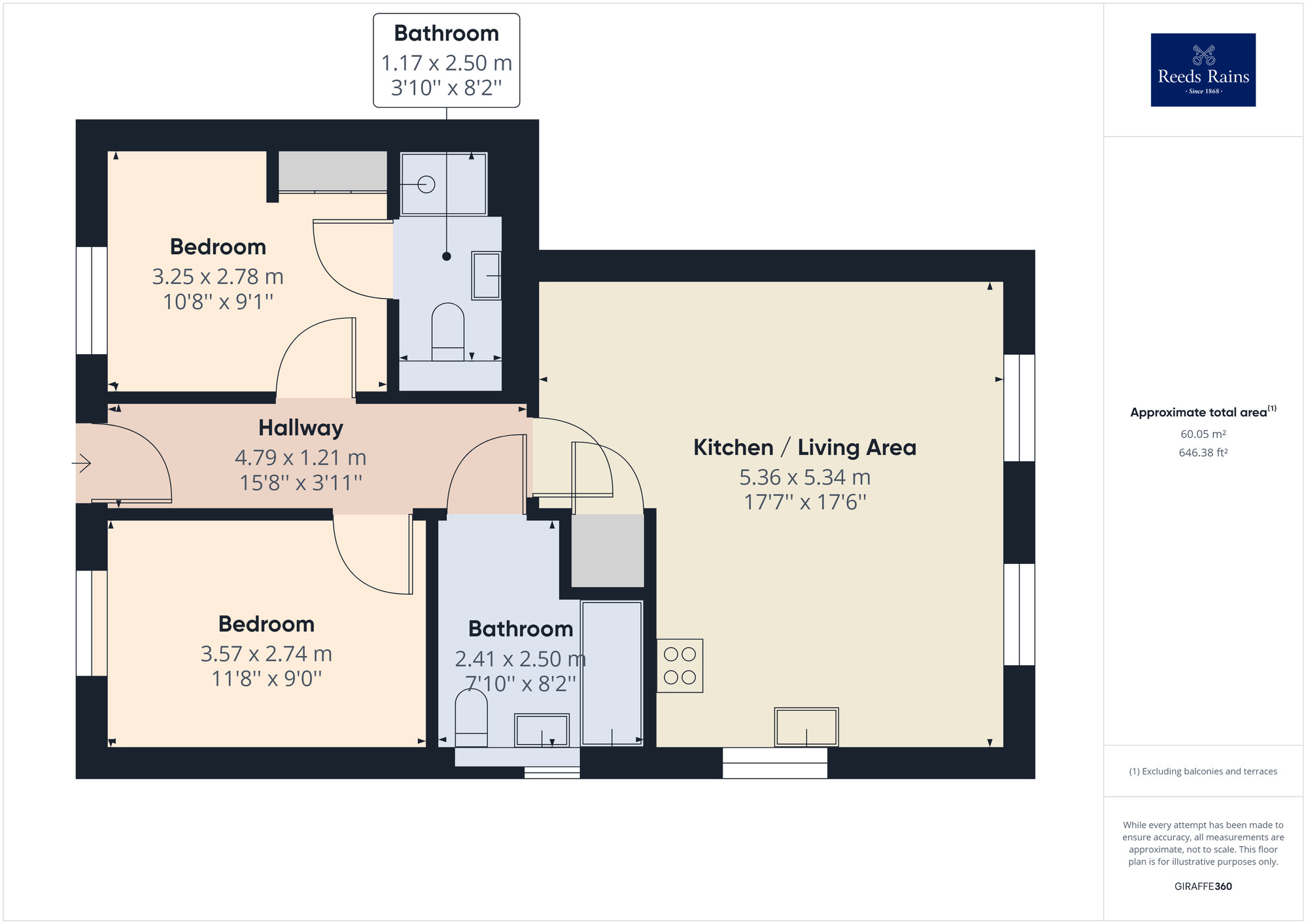 Floorplan of 2 bedroom  Flat to rent, Meer Stones Road, Balsall Common, West Midlands, CV7
