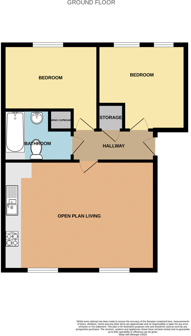 Floorplan of 2 bedroom Flat to rent, Naylor Road, Ellesmere Port, CH66