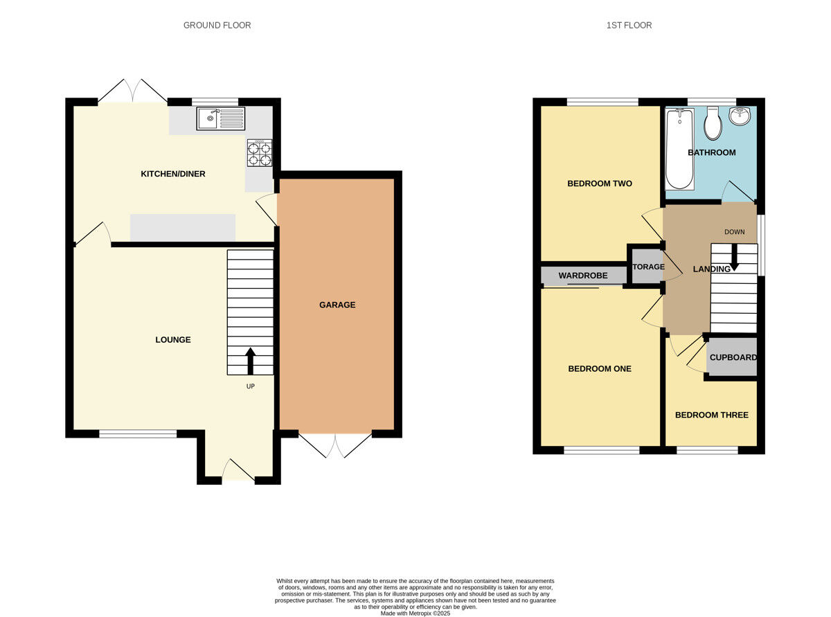 Floorplan of 3 bedroom Link Detached House for sale, Torridon Grove, Great Sutton, Cheshire, CH66