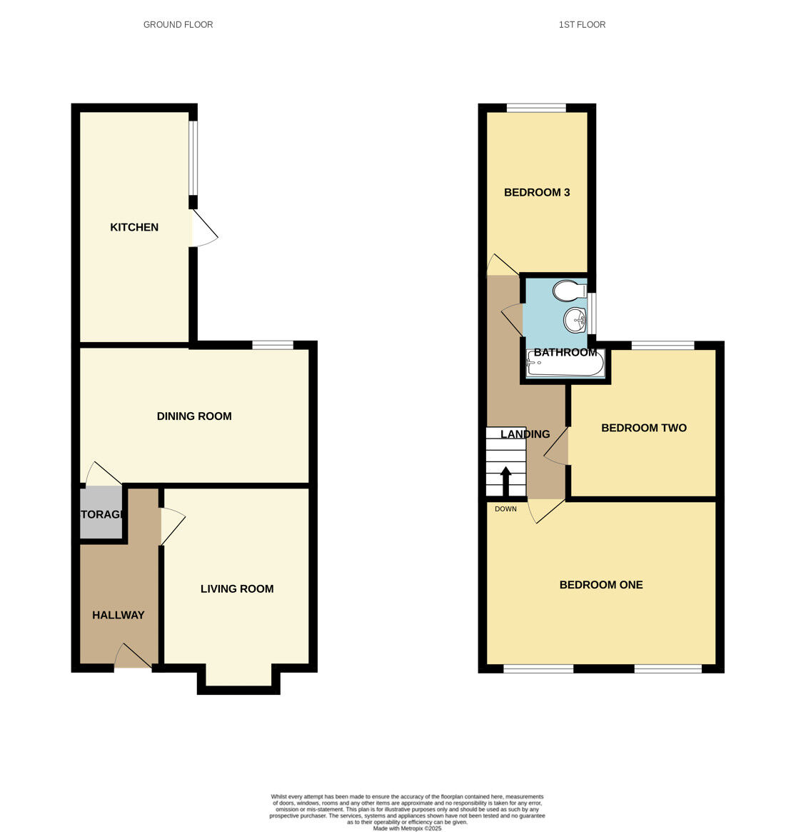 Floorplan of 3 bedroom Semi Detached House for sale, Wilkinson Street, Ellesmere Port, Cheshire, CH65