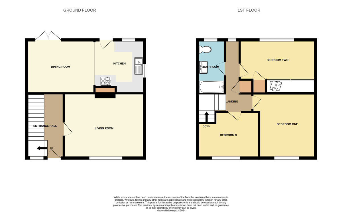Floorplan of 3 bedroom End Terrace House for sale, Pooltown Road, Whitby, Cheshire, CH65