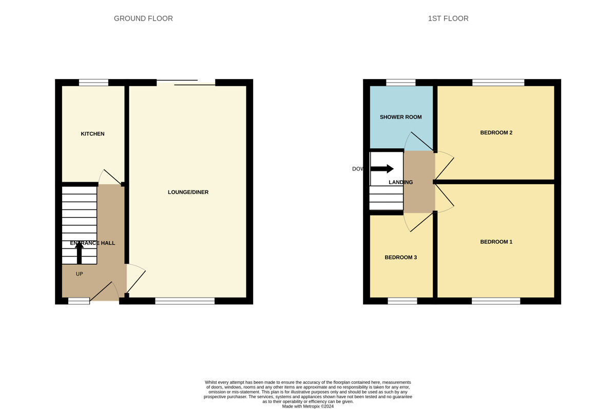 Floorplan of 3 bedroom Mid Terrace House for sale, Whetstone Hey, Great Sutton, Cheshire, CH66