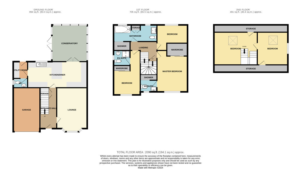 Floorplan of 5 bedroom Detached House for sale, Lochinver Avenue, Little Sutton, Cheshire, CH66
