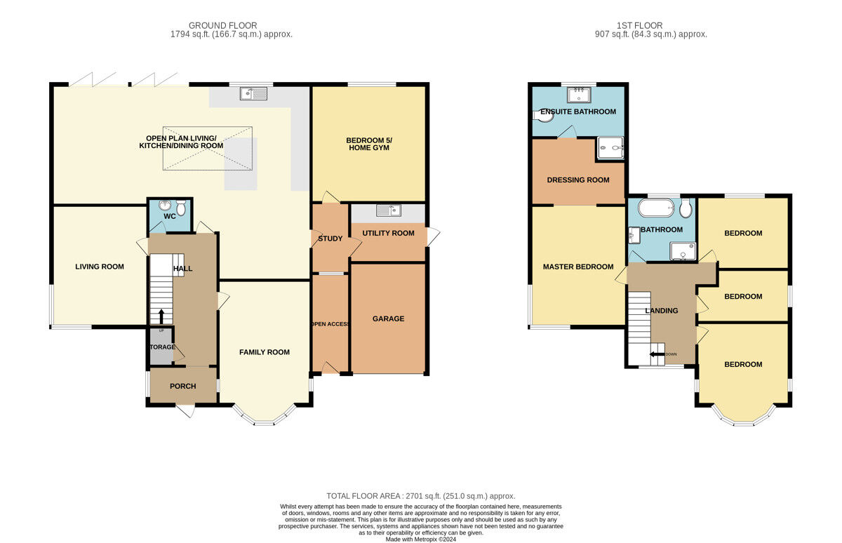 Floorplan of 4 bedroom Detached House for sale, Greenfield Road, Little Sutton, Cheshire, CH66