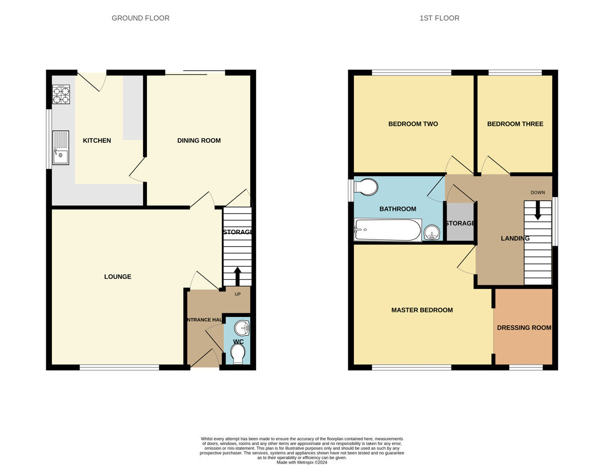 Floorplan of 4 bedroom Detached House for sale, St. Marks Crescent, Great Sutton, Cheshire, CH66