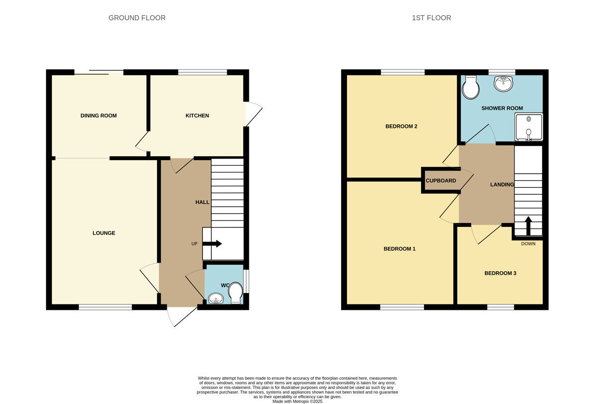 Floorplan of 3 bedroom Semi Detached House for sale, Strawberry Green, Whitby, Cheshire, CH66