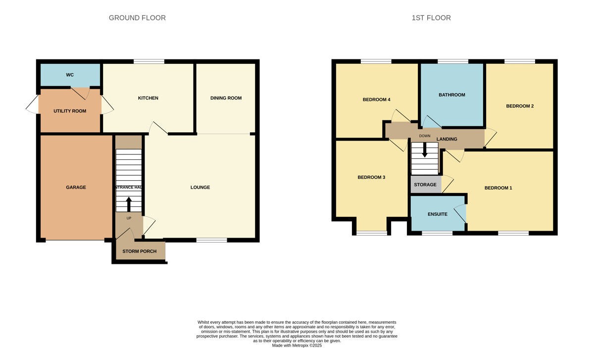 Floorplan of 4 bedroom Detached House for sale, Skye Close, Ellesmere Port, Cheshire, CH65