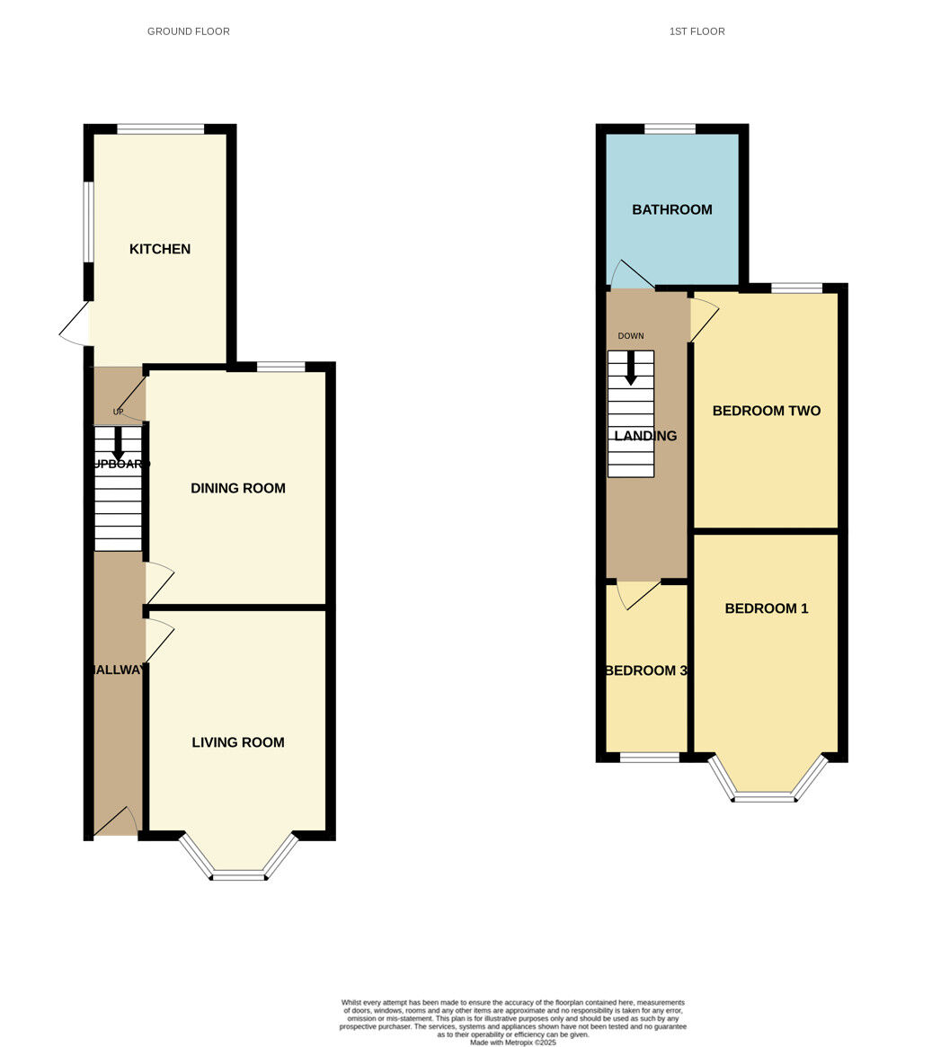 Floorplan of 3 bedroom Semi Detached House for sale, Wilkinson Street, Ellesmere Port, Cheshire, CH65