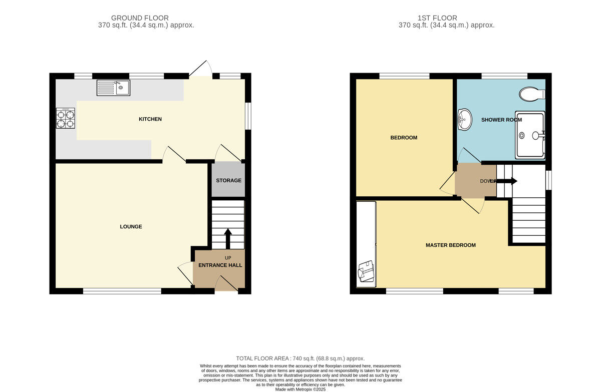 Floorplan of 2 bedroom Semi Detached House for sale, Glenwood Road, Little Sutton, Cheshire, CH66