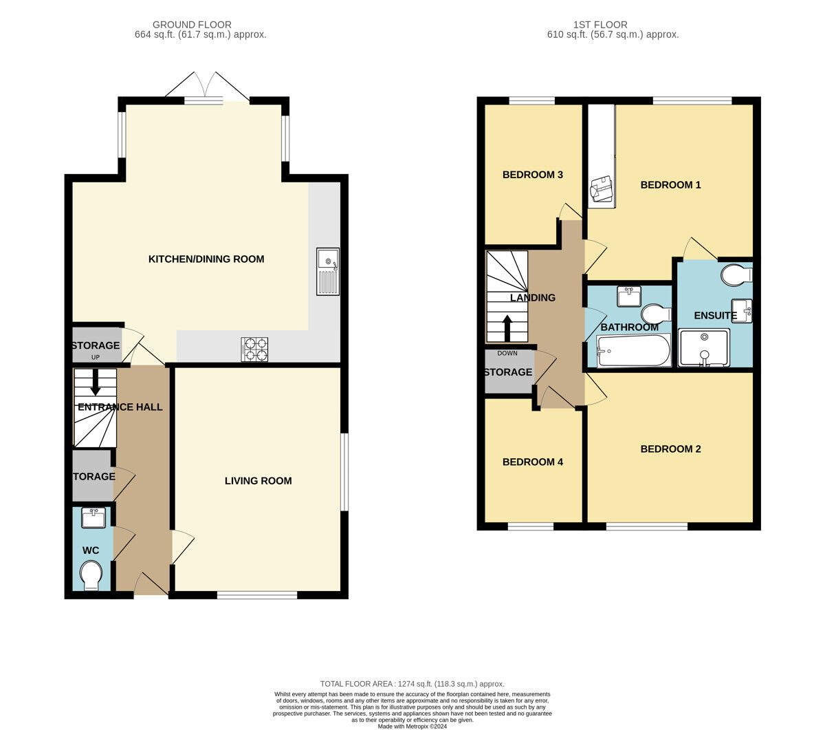 Floorplan of 4 bedroom Detached House to rent, Ilkeston Way, Ellesmere Port, Cheshire, CH65