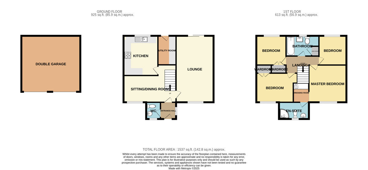 Floorplan of 4 bedroom Detached House for sale, Farmers Heath, Great Sutton, Cheshire, CH66