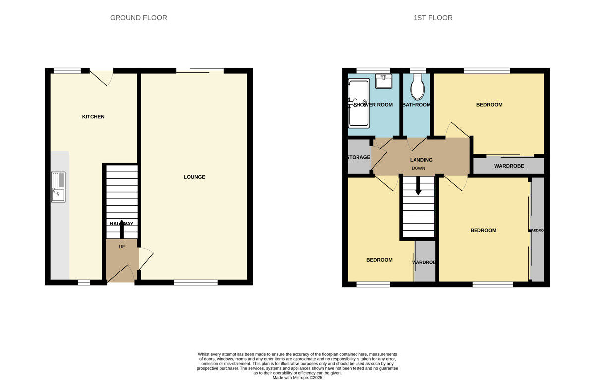 Floorplan of 3 bedroom End Terrace House for sale, Cholmondeley Road, Great Sutton, Cheshire, CH65