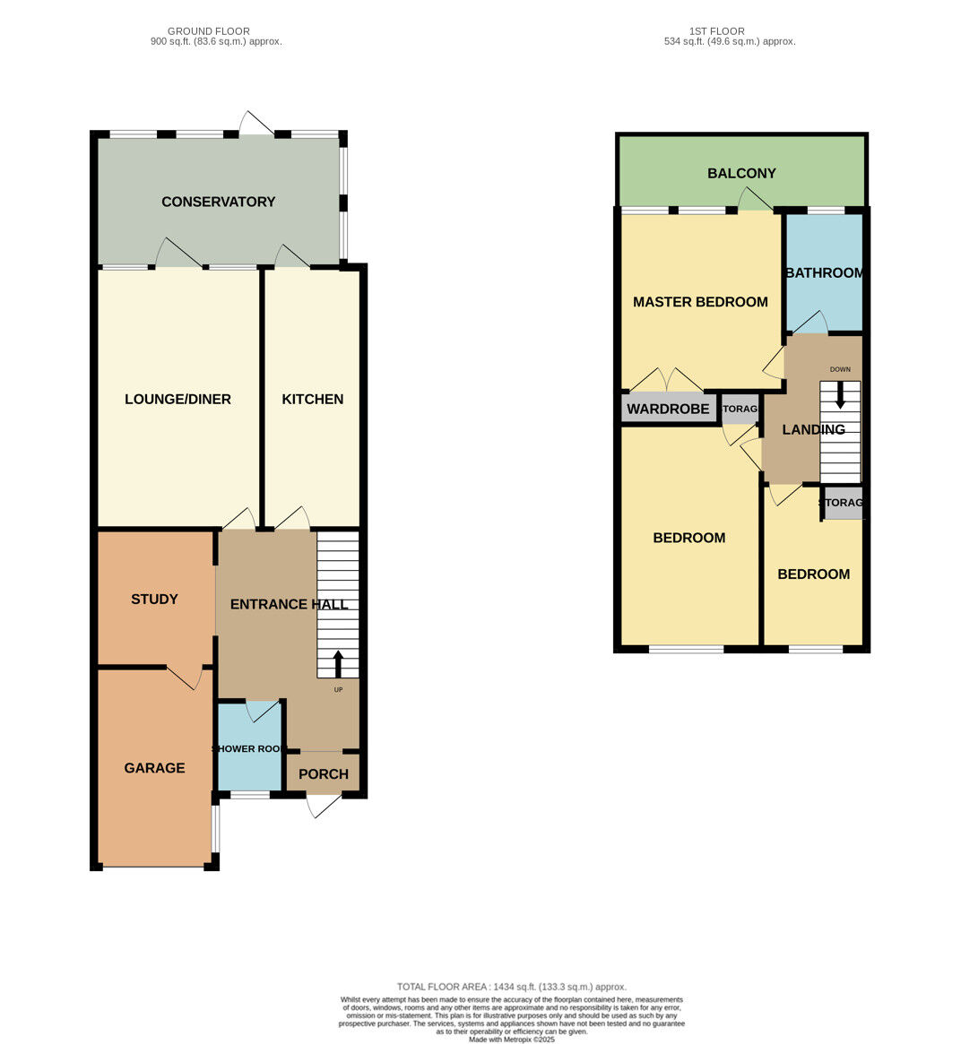 Floorplan of 3 bedroom End Terrace House for sale, Links Avenue, Little Sutton, Cheshire, CH66