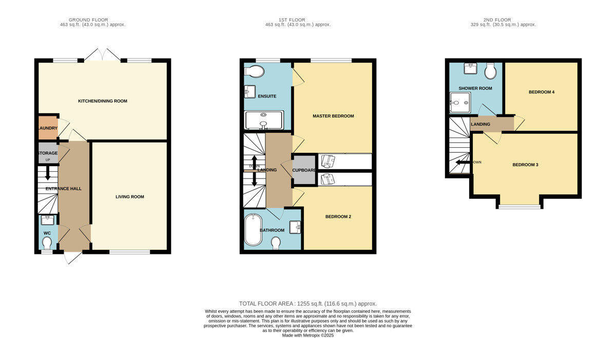 Floorplan of 4 bedroom End Terrace House for sale, Gilder Way, Little Sutton, Cheshire, CH66