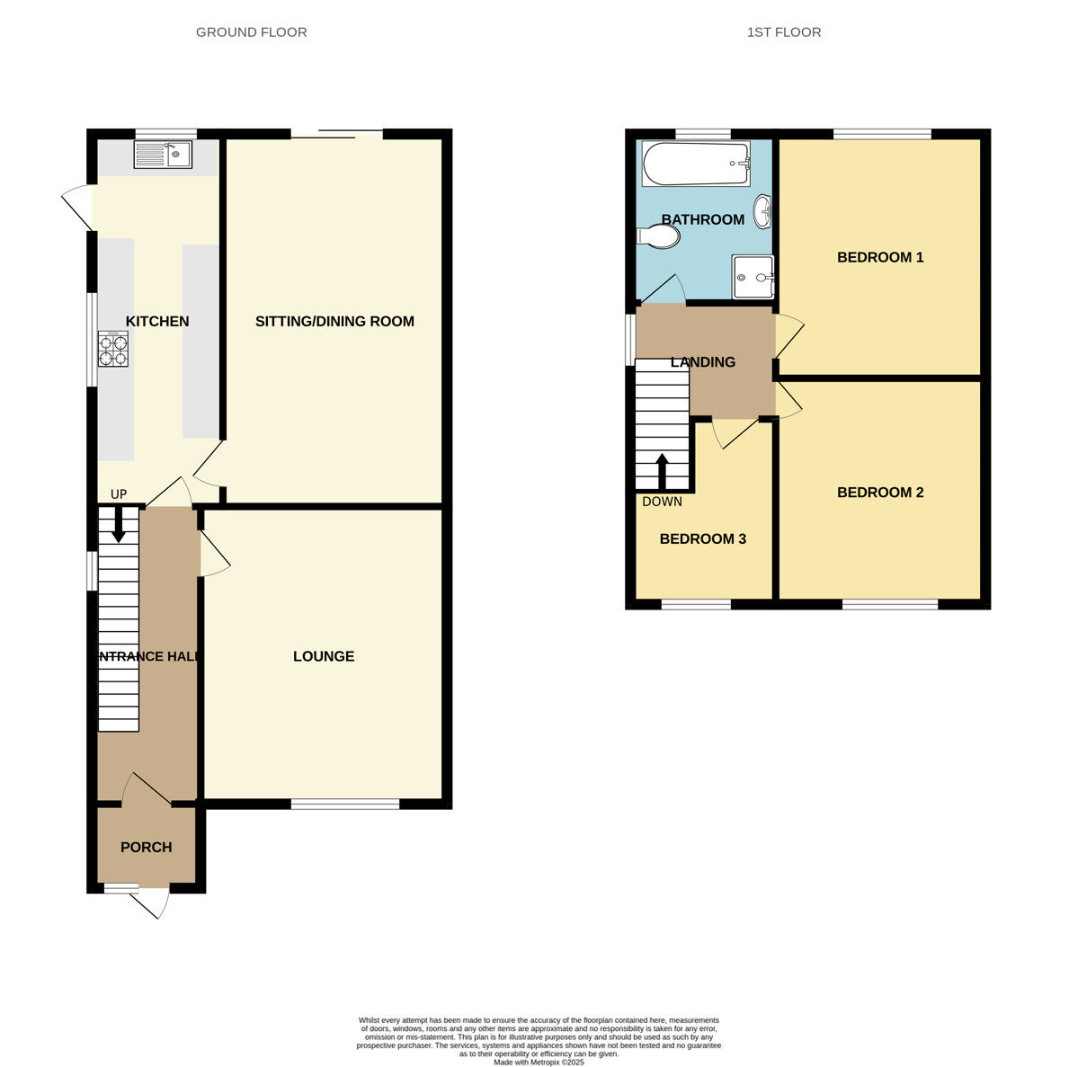 Floorplan of 3 bedroom Semi Detached House for sale, Straker Avenue, Ellesmere Port, Cheshire, CH65