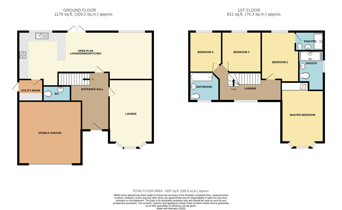 Floorplan of 4 bedroom Detached House for sale, Rosewood Close, Little Sutton, Cheshire, CH66