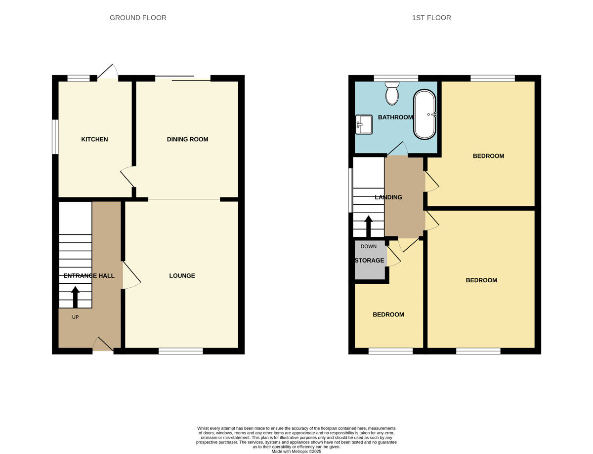 Floorplan of 3 bedroom Semi Detached House for sale, Randle Meadow, Great Sutton, Cheshire, CH66