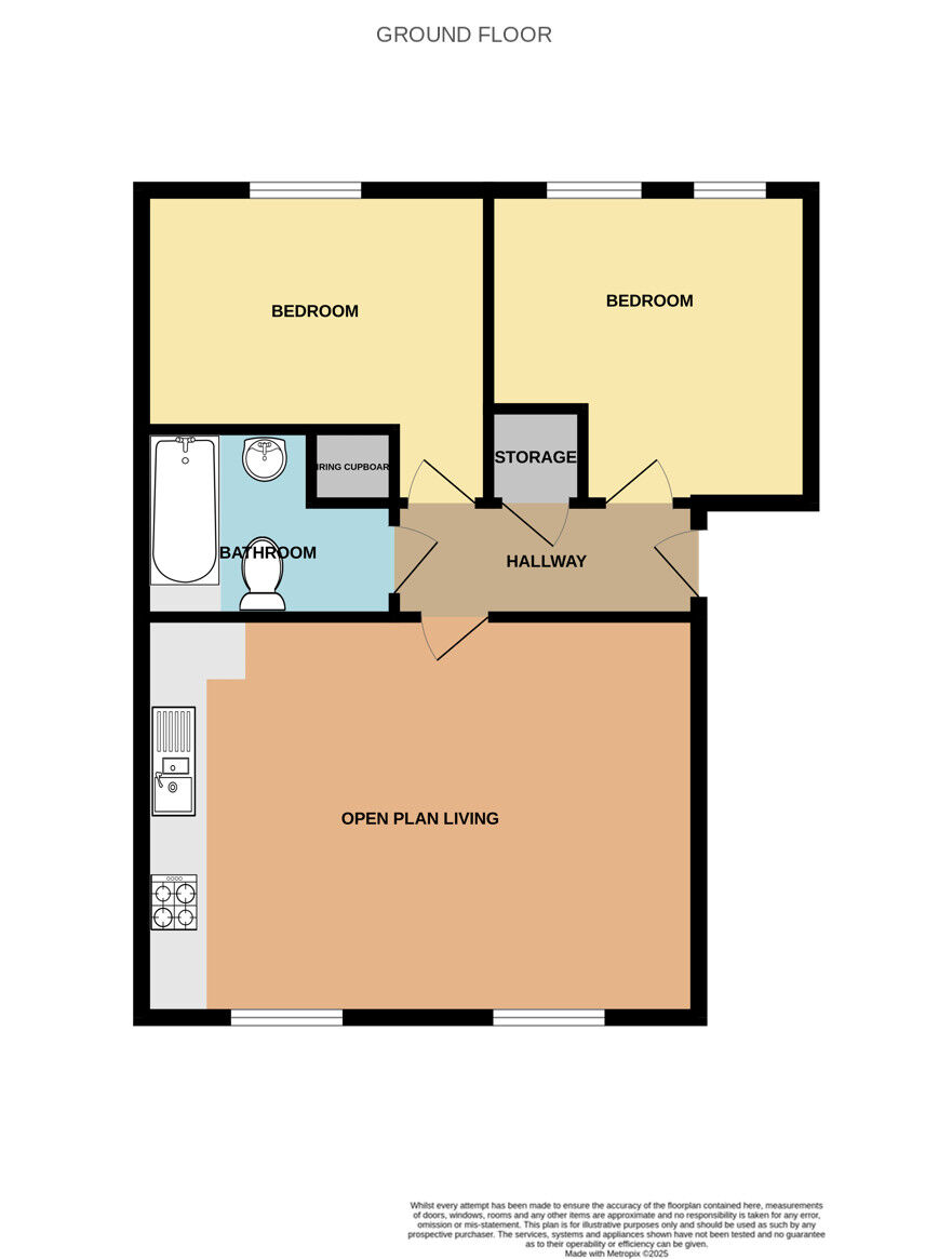 Floorplan of 2 bedroom  Flat for sale, Naylor Road, Ellesmere Port, Cheshire, CH66