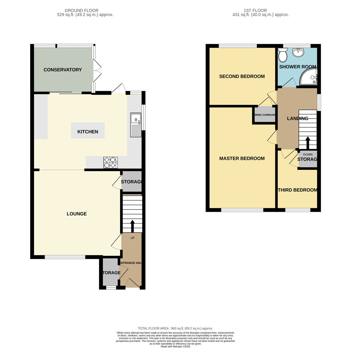 Floorplan of 3 bedroom Semi Detached House for sale, St. Marks Crescent, Great Sutton, Cheshire, CH66