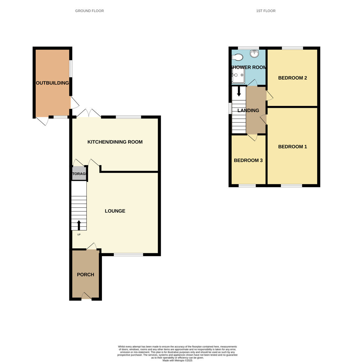 Floorplan of 3 bedroom Semi Detached House for sale, Karen Way, Great Sutton, Cheshire, CH66