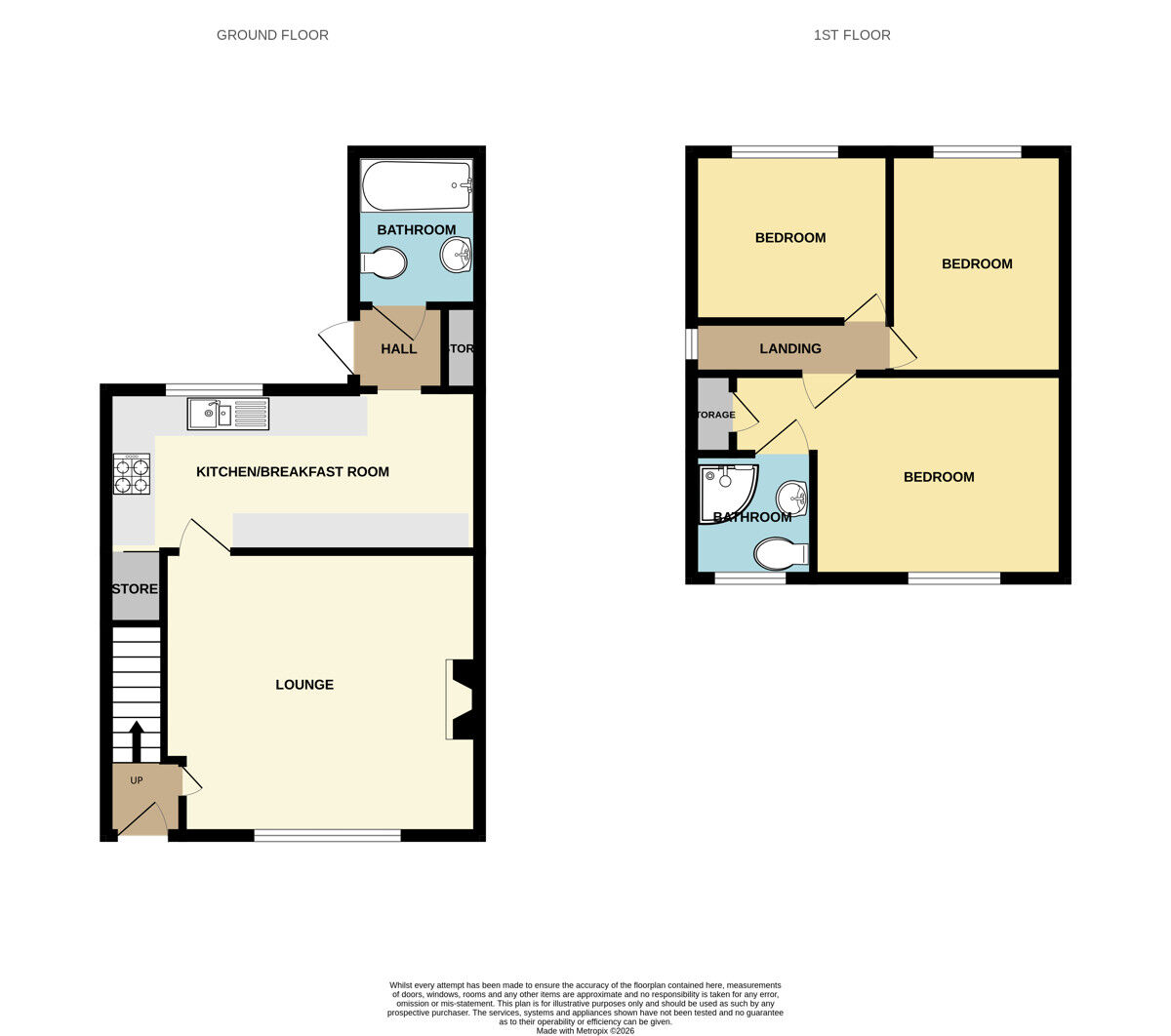 Floorplan of 3 bedroom Semi Detached House for sale, Briardale Road, Little Sutton, Cheshire, CH66