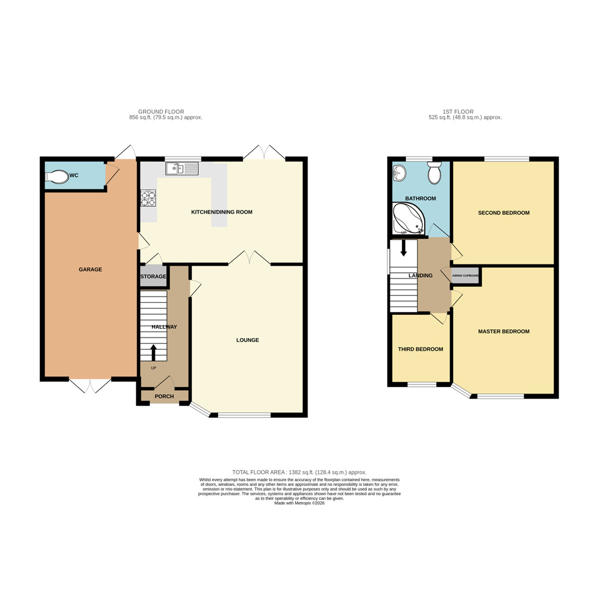 Floorplan of 3 bedroom Semi Detached House for sale, Shepton Road, Great Sutton, Cheshire, CH66