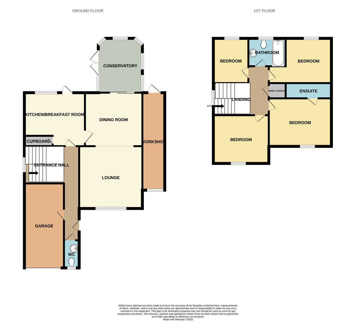 Floorplan of 4 bedroom Detached House for sale, Coventry Avenue, Great Sutton, Cheshire, CH66