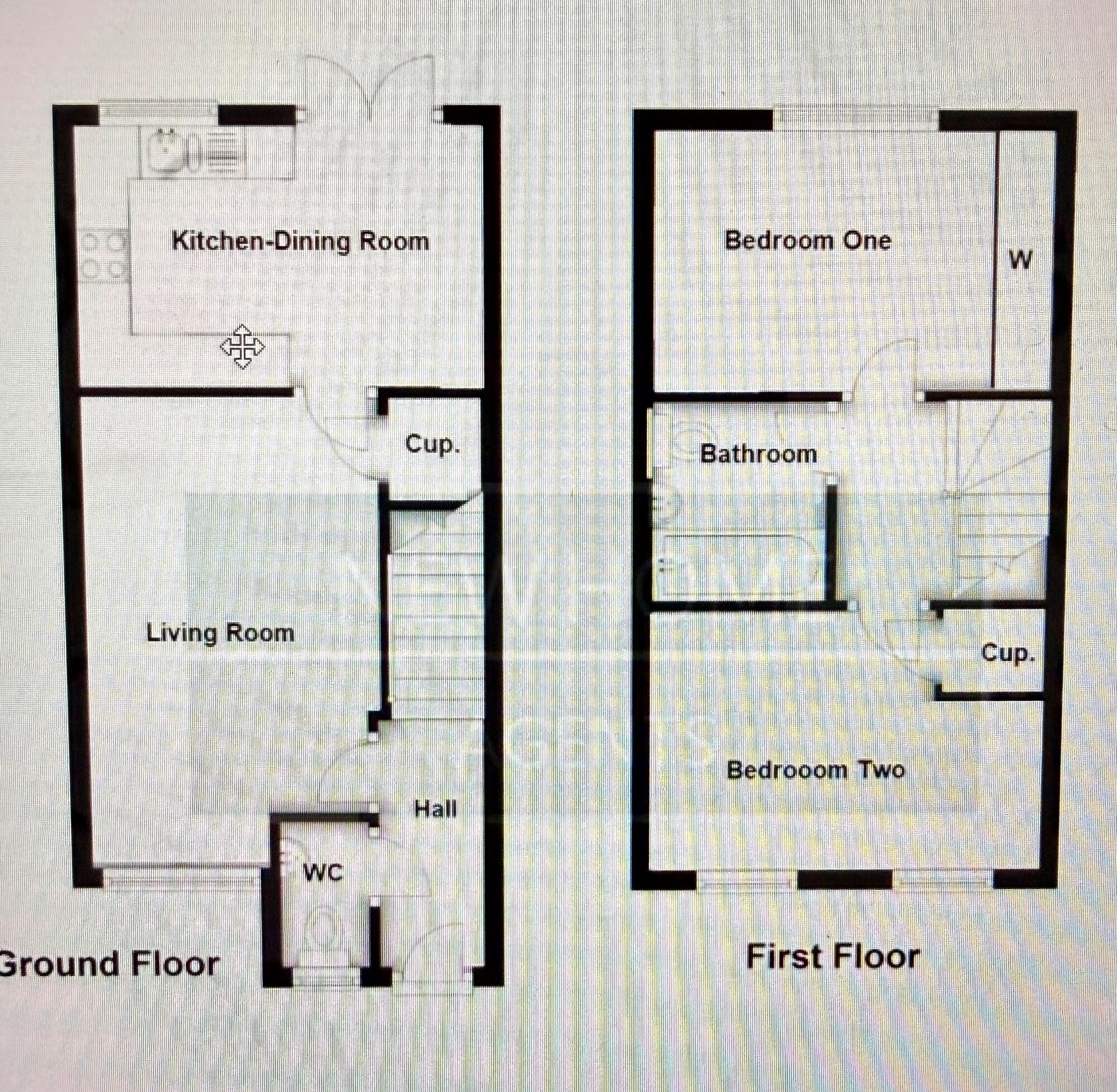 Floorplan of 2 bedroom End Terrace House for sale, Pool Lane, Bromborough Pool, Merseyside, CH62