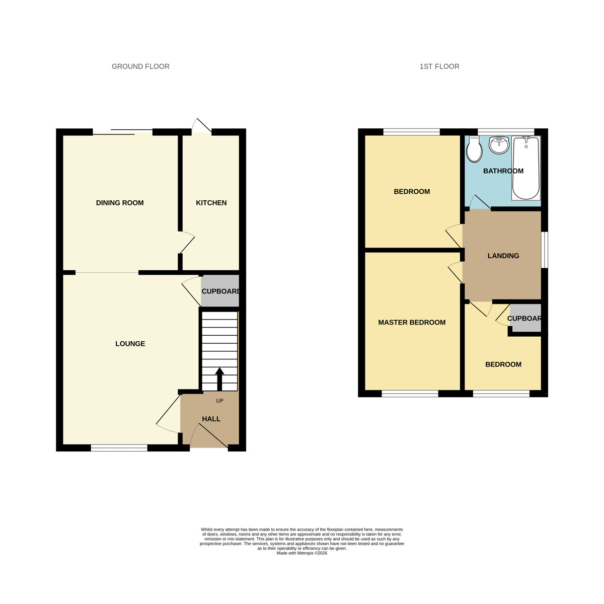Floorplan of 3 bedroom Semi Detached House for sale, Starbeck Drive, Little Sutton, Cheshire, CH66